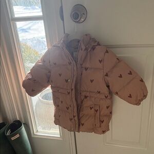 Rylee + Cru Blush Heart Pattern Jacket